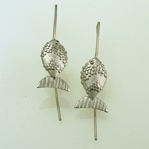 Silver earrings 925 rhodium plated with synthetic stones