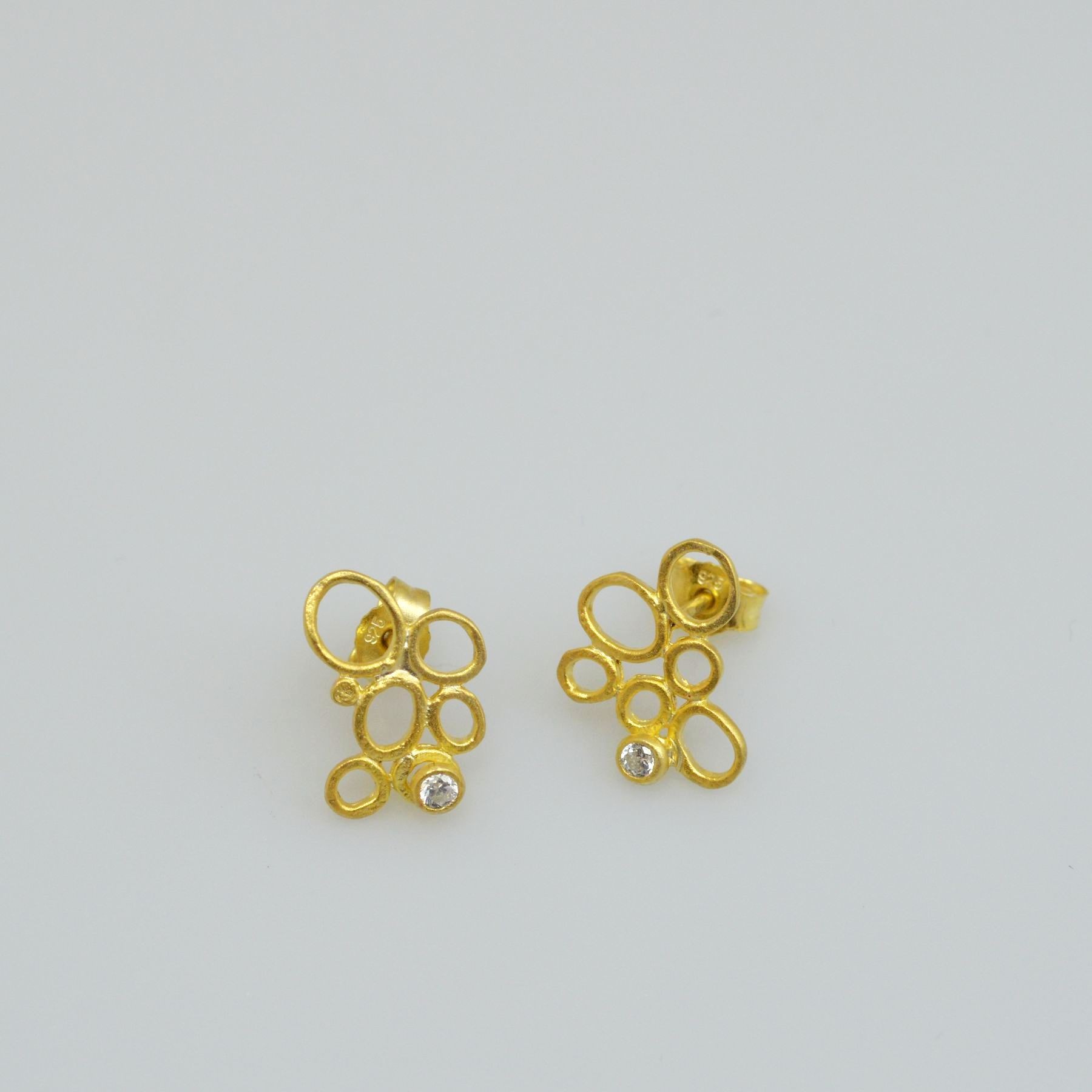 Silver earrings 925 gold plated