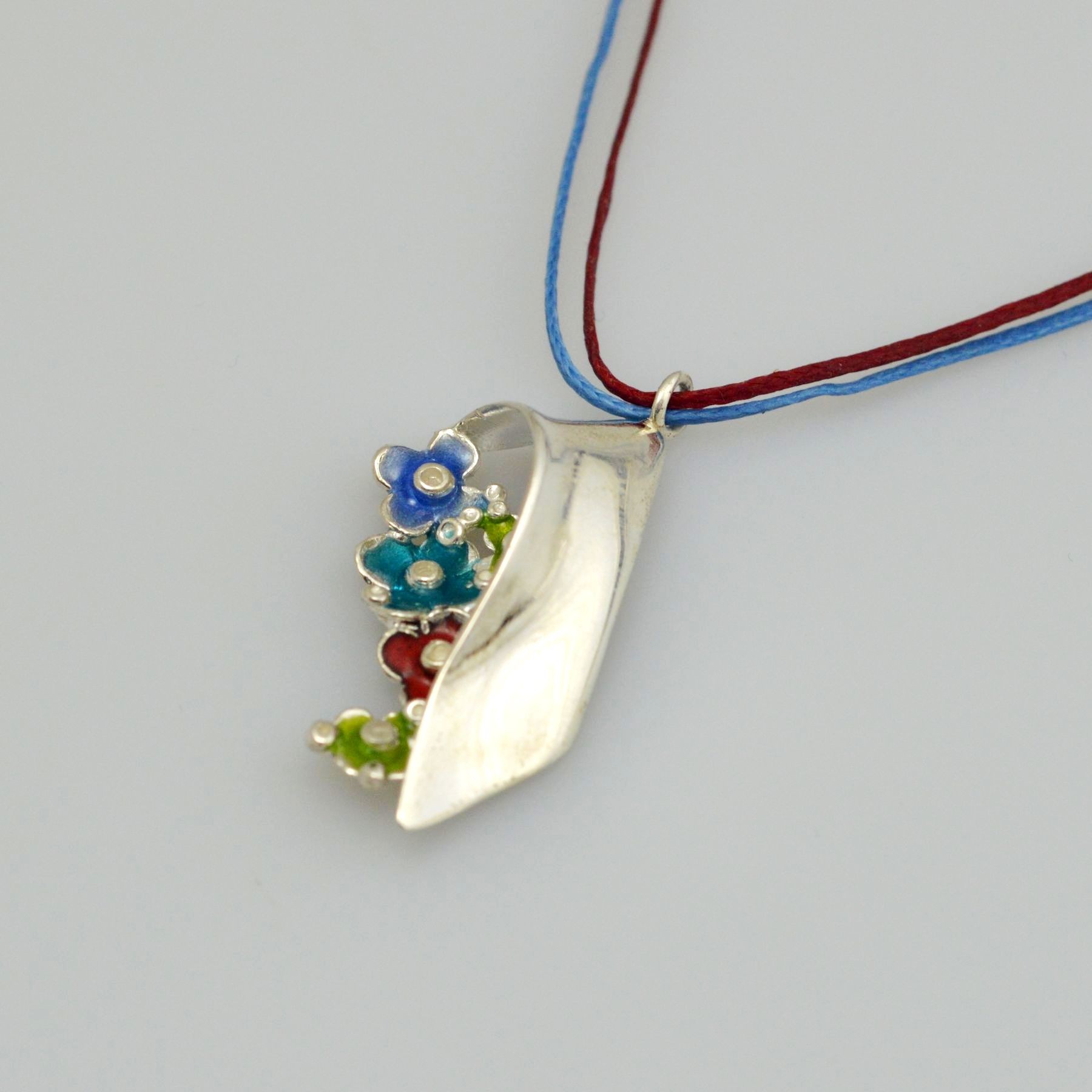 Silver pendant 925 with enamel