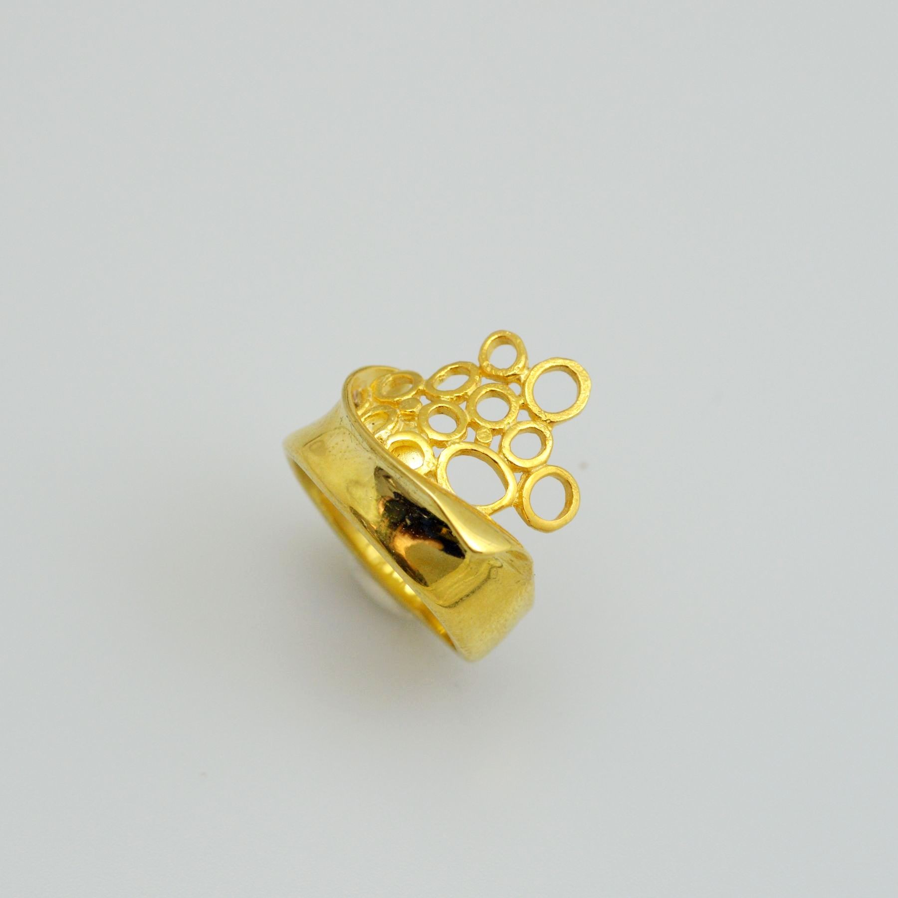 Silver ring 925 goldplated 