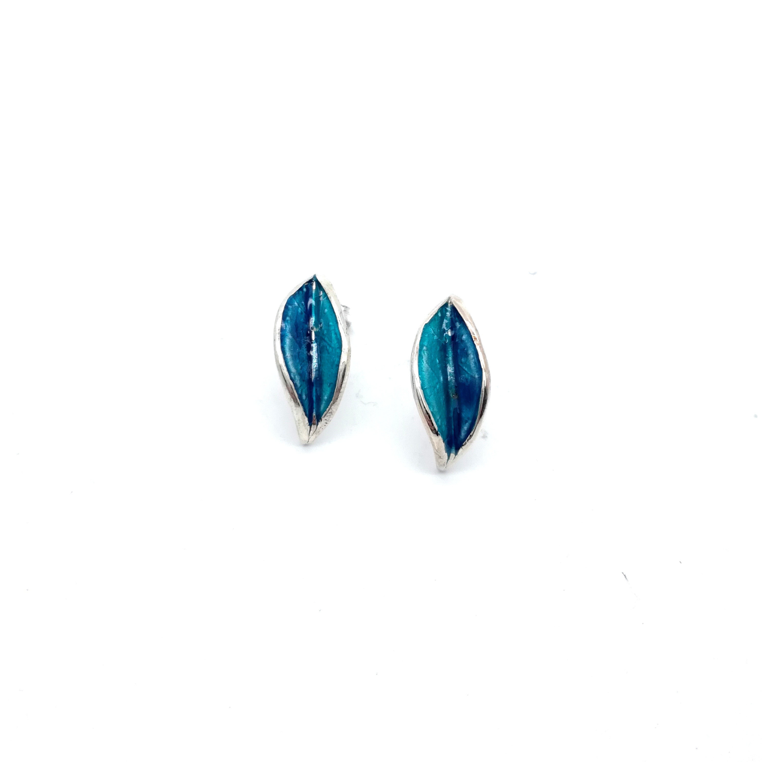 Silver earrings 925 with enamel